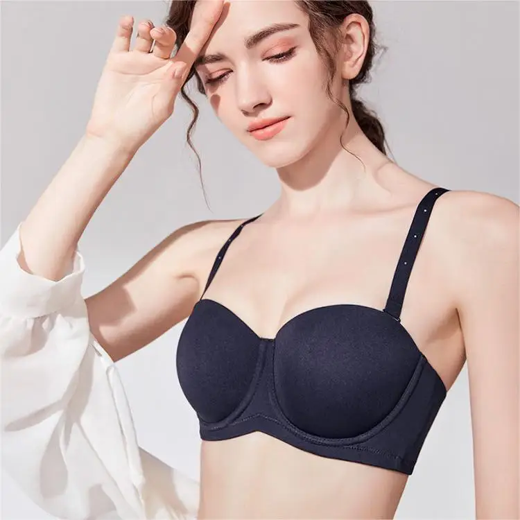 Intiflower 6608 Wholesale Women Underwire Plus Dream Curve Support Strapless Push Up Bra Anti-slip Underwear Sexy Bra