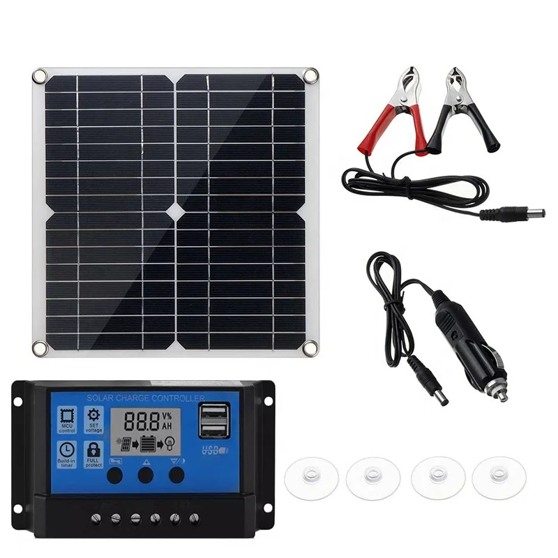 Dropshipping 15W Portable Monocrystalline Solar Panel with Controller with Sourcing & Fulfillment services+Free shipping to USA