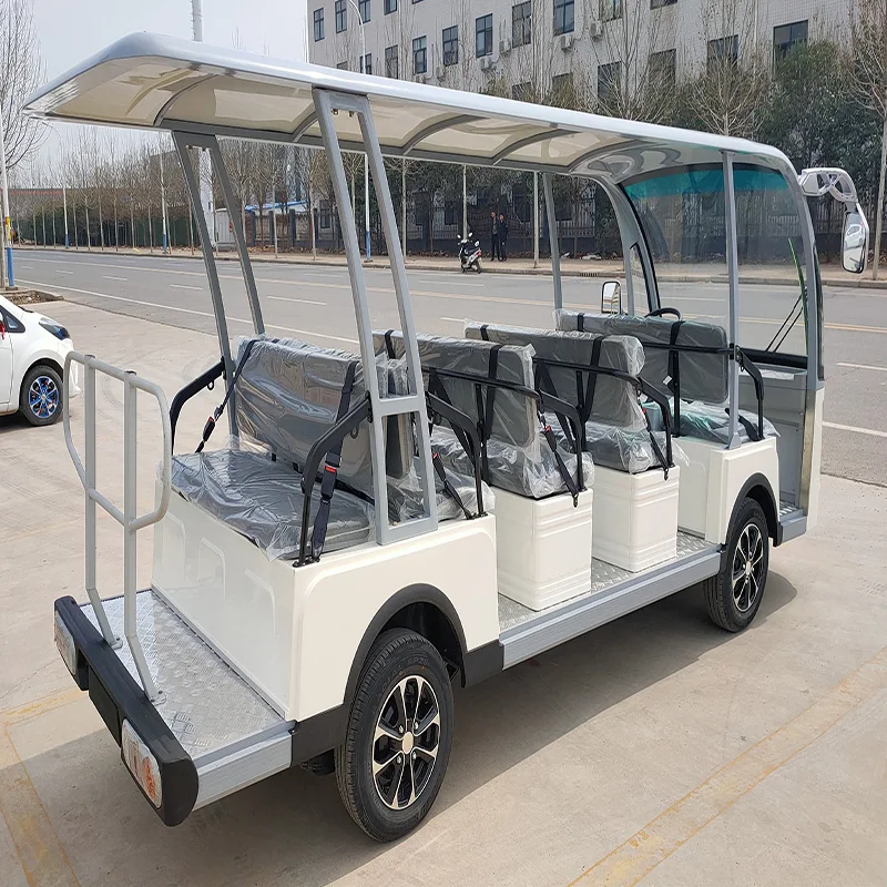 Electric sightseeing bus long-term supply 14 seats open tour bus campus bus quality assurance LM-GD14A