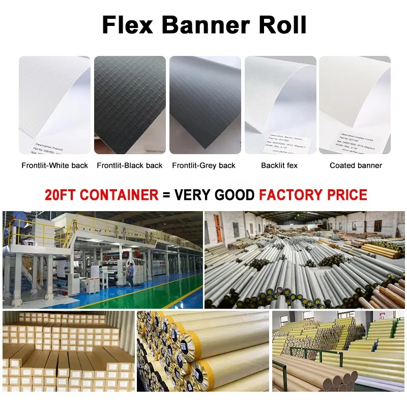 High Quality Outdoor Advertising Printing Media Mesh Banners Long Rolls Size 3.2M Wide Pvc Banner Flex