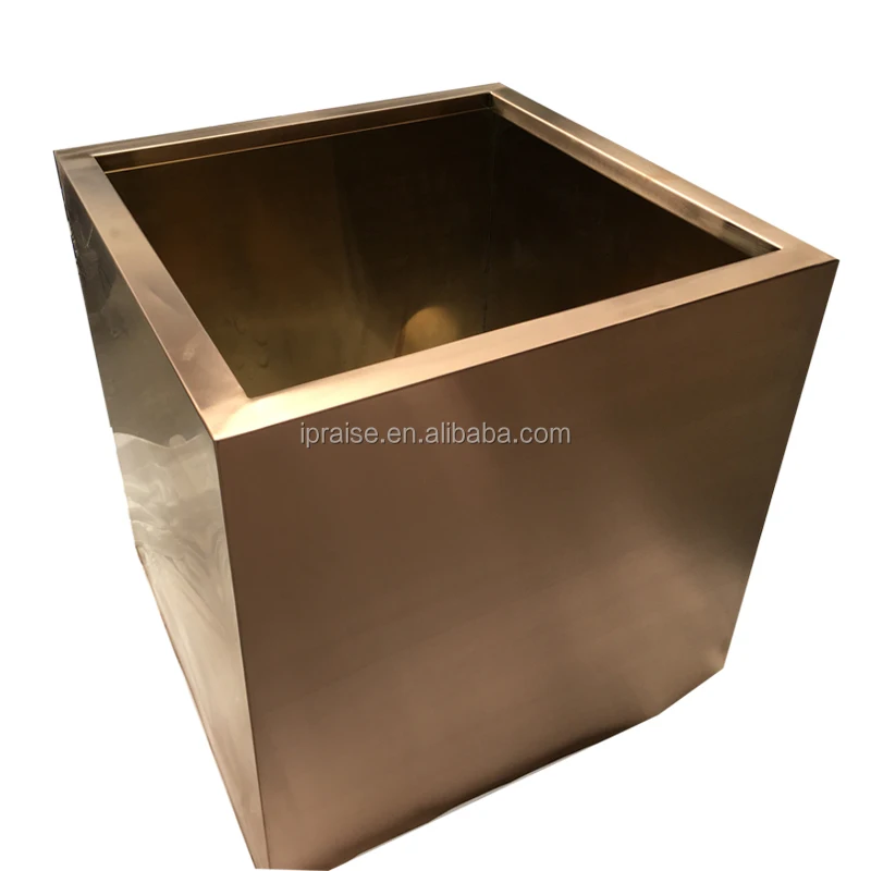 Highway Planting Trees Big Flower Planter Pot Large Flower Pot with stainless steel