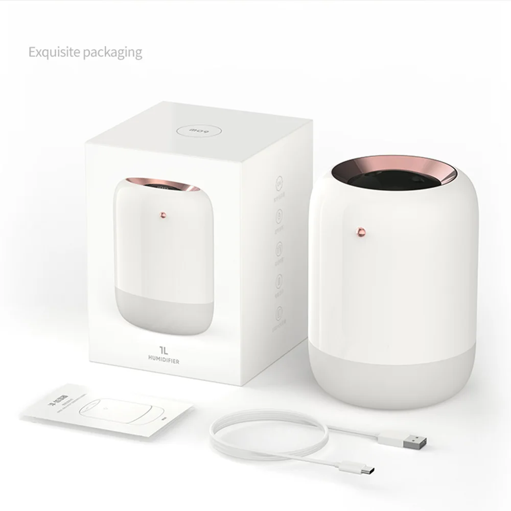 Korea Double Spray USB Wireless H2O Cool Mist Diffuser Ultrasonic Mini Humidifier 500ml 1000ml Portable Rechargeable