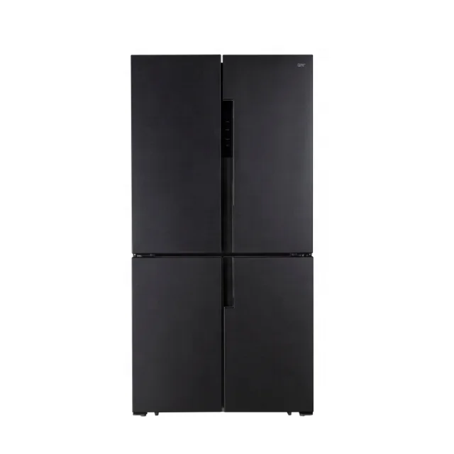 Hi-Tech Cross Door, итальянский дизайн, холодильник большой вместимости, черный цвет Inox