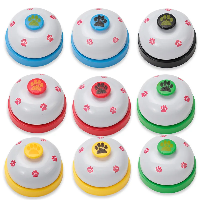 Training Bells Metal Dog Paw Print Pet Bells Non-Skid Rubber Base Dog Puppy Pet Potty Pet Interactive Game Toys Tell Bell