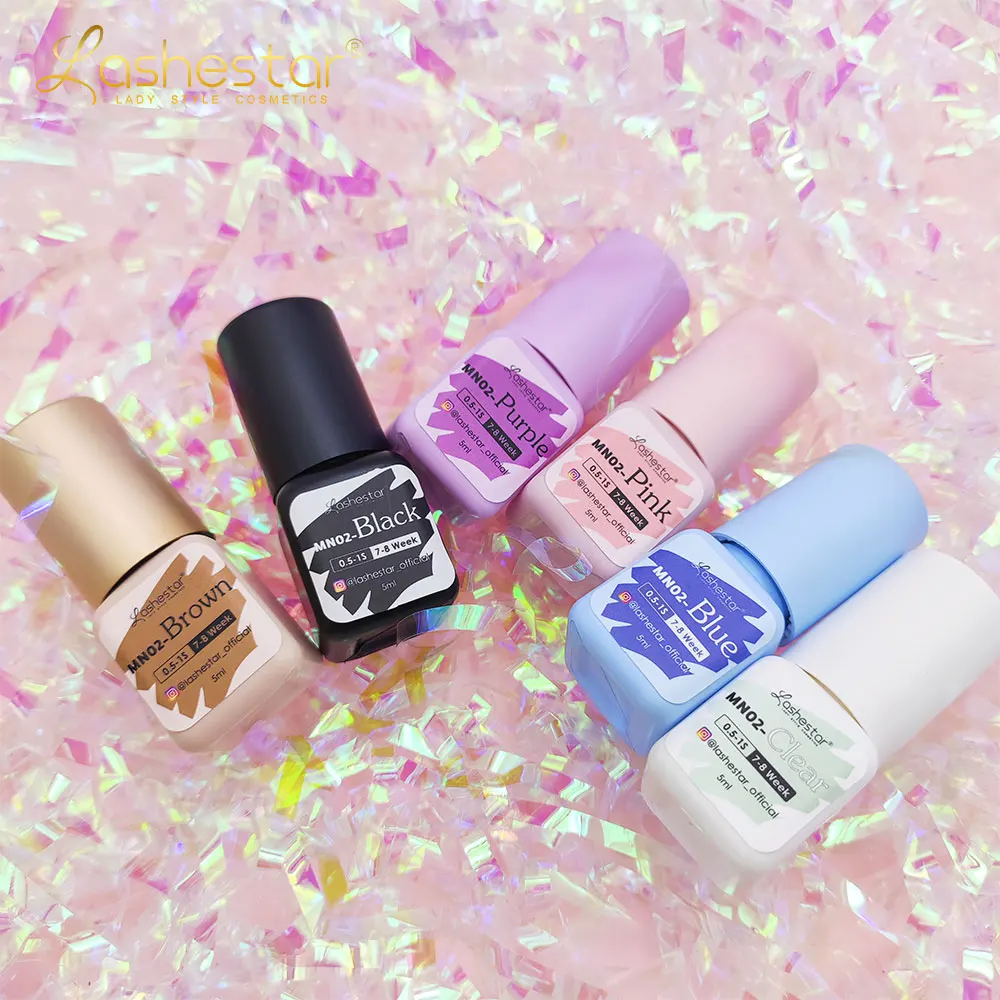 Lashestar super hold long lasting professional waterproof eyelash glue for lash extension adhesive EGM eyelash extension glue