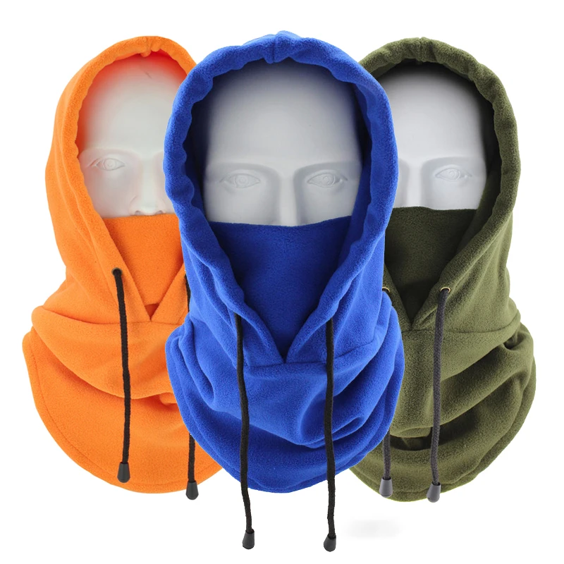 Factory Wholesale Outdoor Cycling Ski Earflap Hat Winter Balaclava Neck Warmer Fleece Hood