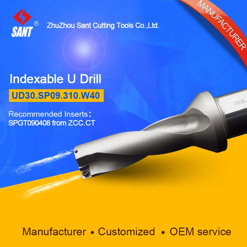 3d U Drill UD30.SP09.310.W40 индексируемое отверстие-machinin g tools сверло со вставками