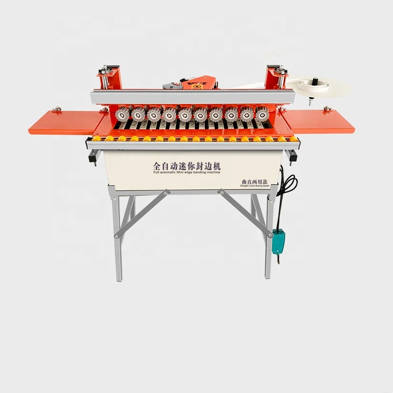 750 mini edge banding machine full automatic conveying edge bander straight and curve edge banding machine