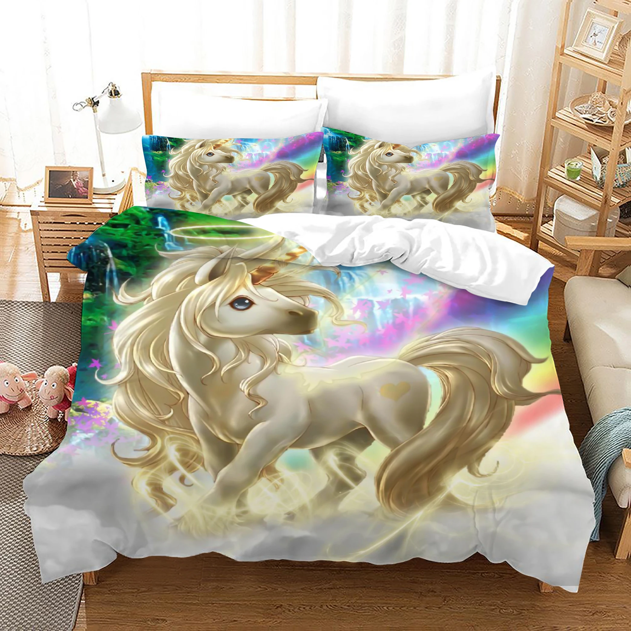 Hot Sale Bedding Set 4 Piece UNICORN 1 Duvet Cover Luxury Super Quality Designers Bed Sheet Sets