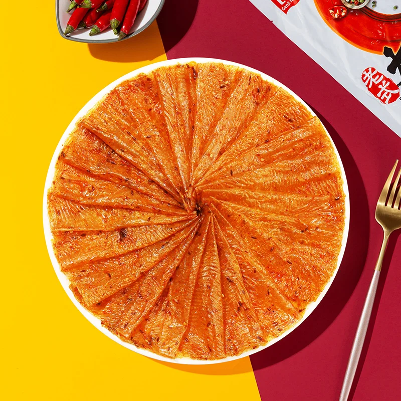 
148g Genji Soybean Products List Old-Fashioned Big Spicy Slice Classic Bean Curd Snack Spicy Strips 