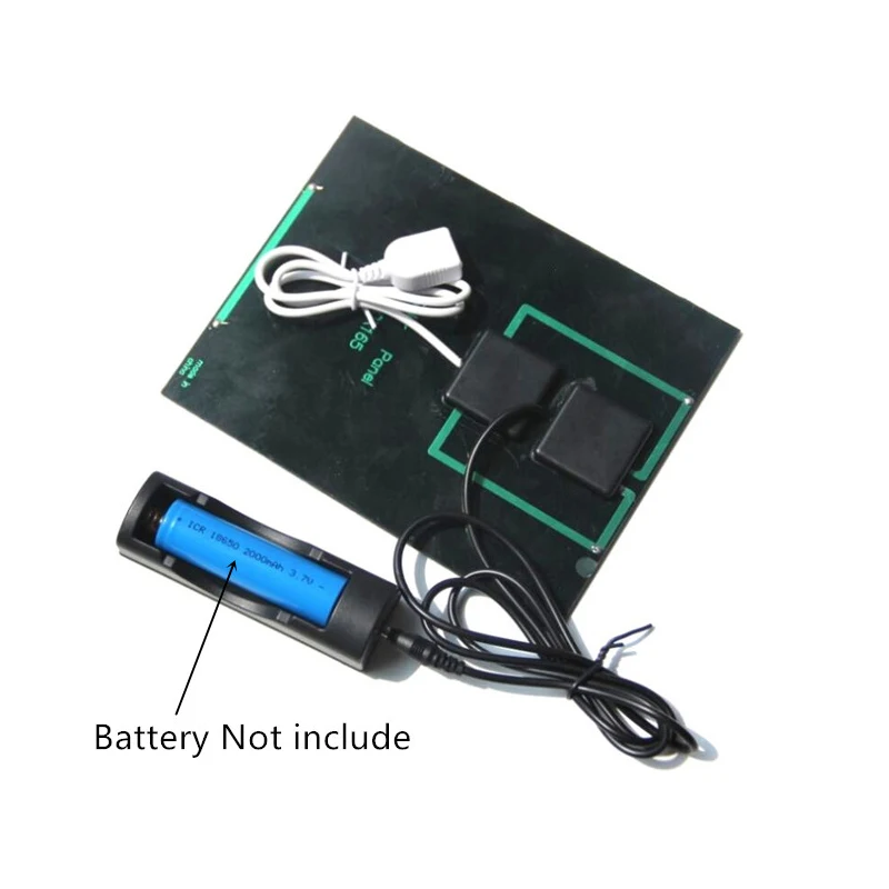 5V 3.5W solar Panel pool board Solar mobile phone charger charging board can charge 18650 rechargeable battery with 18650 case