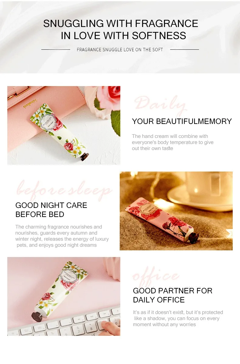 
Hot Smoothing Hydrating Anti-wrinkle Natural Plant Extracts Hand Cream For Hand 