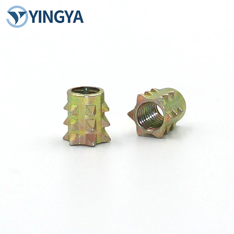 Galvanized Screw with Zinc Alloy Thorn Mother Embedded Nut Laminate Link Inner and Outer Teeth Furniture Hardware Accessories