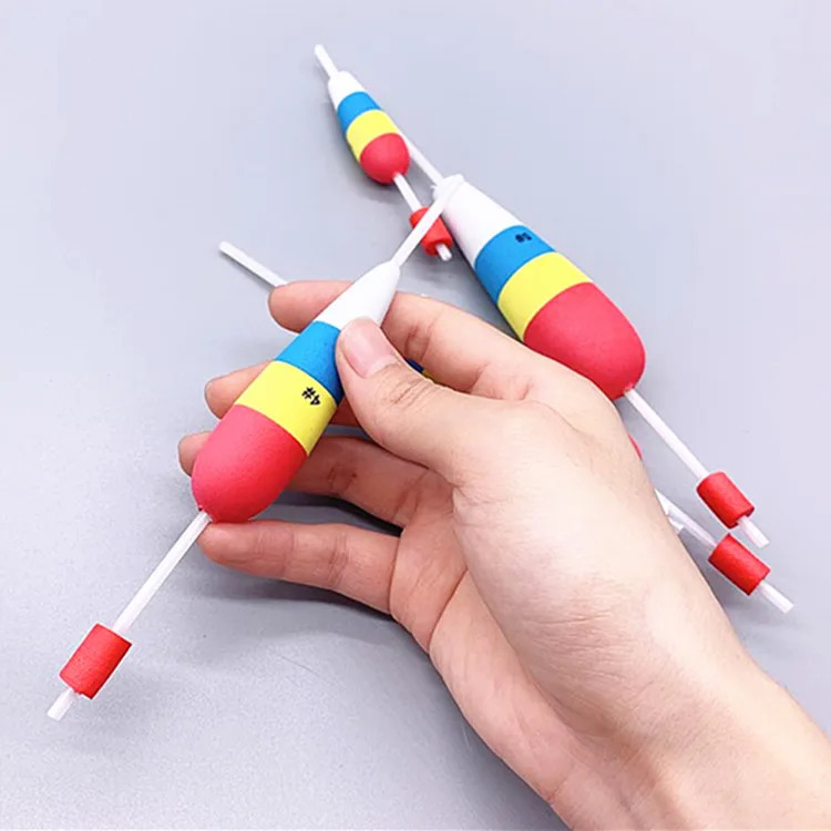 Custom Fishing Bobbers EVA Foam Oval Floats Set Snap-On Spring Fishing Buoy Fishing Floats