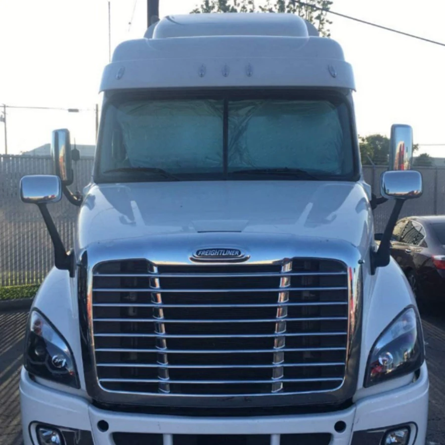 High Quality Big Size Foldable 240T Semi-Truck Front Windshield And Side Window Blind Heat Insulated UV Resistant Sun Shade