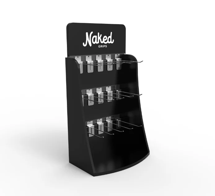 Bevis Floor-Standing Metal Pegboard Counter Display Rack with Hooks for Store Display & Gifts Storage Stand