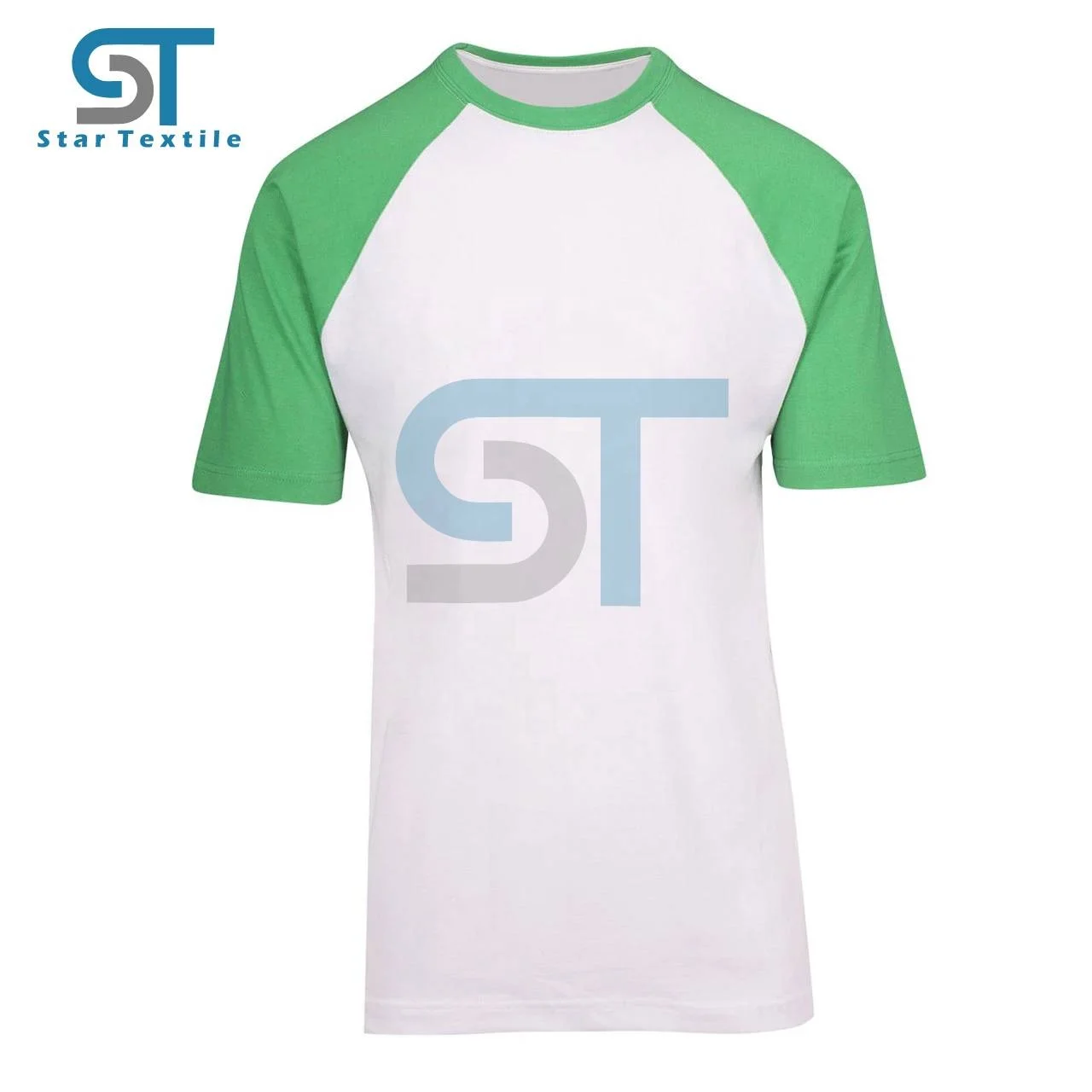 
 Контрастная белая Футболка реглан/хлопковая Футболка в трубчатом стиле реглан/мужская футболка с рукавом  