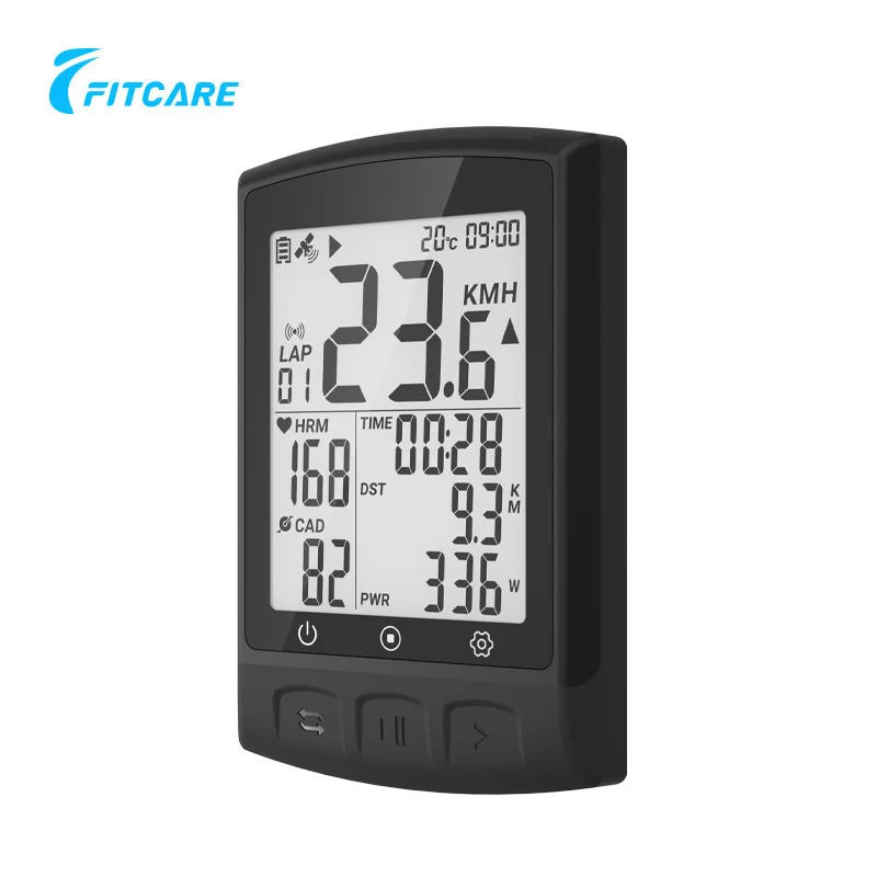 Fitcare Bicycle English Computer Odometer Speed meter Waterproof Stopwatch Digital Wired Exercise Bike Computer