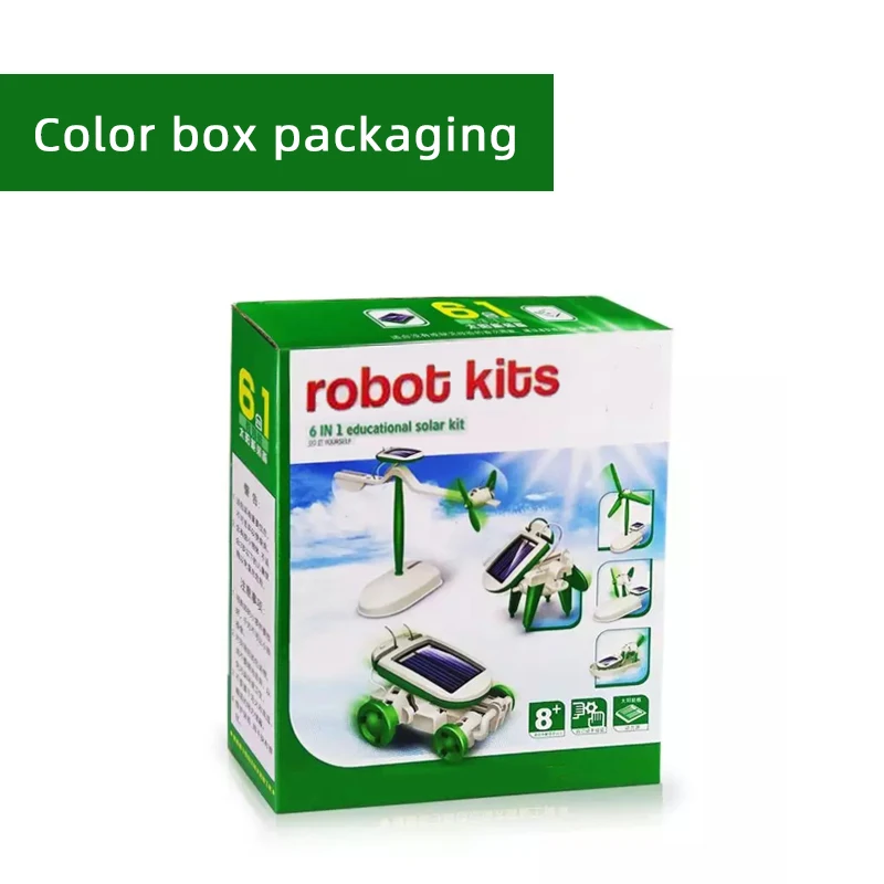 New Arrival Kids Creative Toys 6 in 1 Educational Solar Kit Science Stem Toys Children Gift Items Montessori Toys