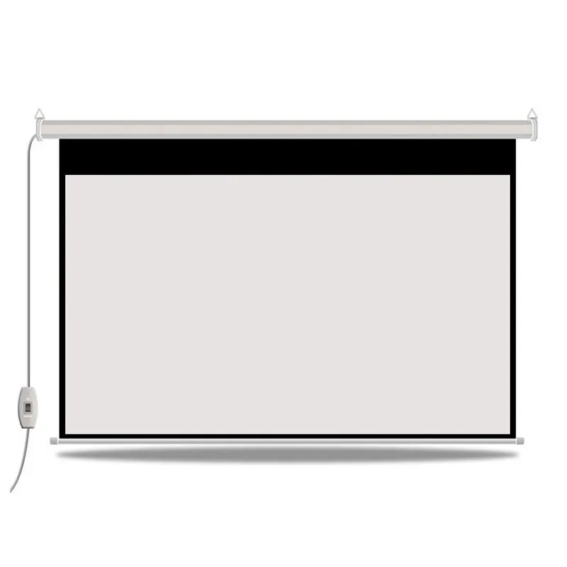 Matte white 150 inch electric projector screen 150' Screens with Synchronous Motor 150 inch projection