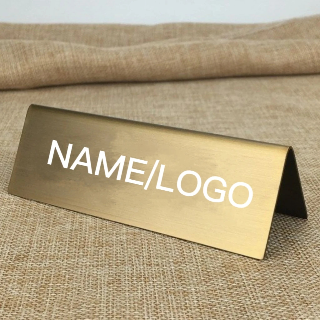 Custom Design Decorative Table Sign Office Desk Name Plate Holders