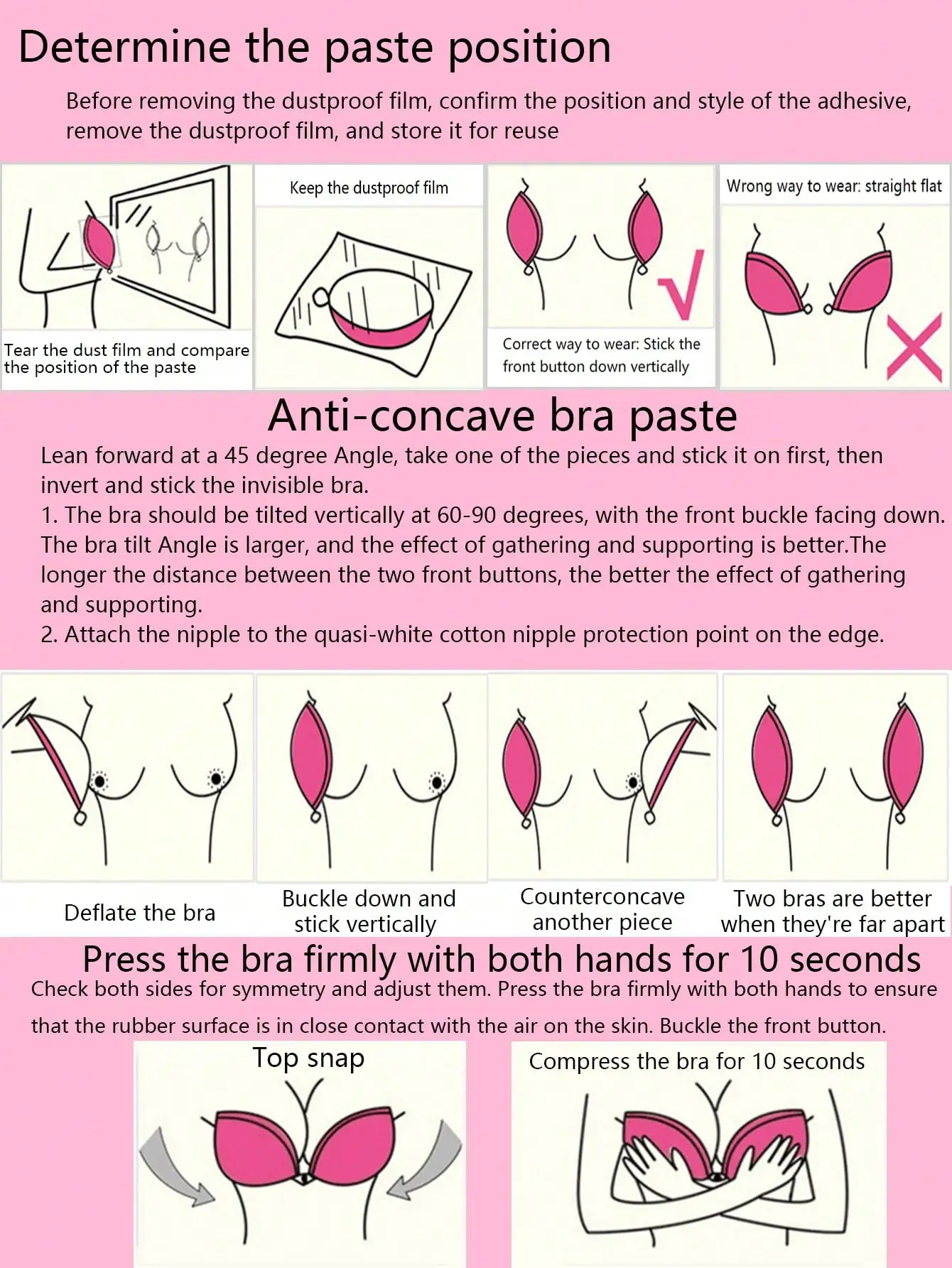 Silicone Invisible Strapless Bra Magic Enlarge Beast Lift Up Mature Women Adhesive Silicone Push Up Strapless Bra