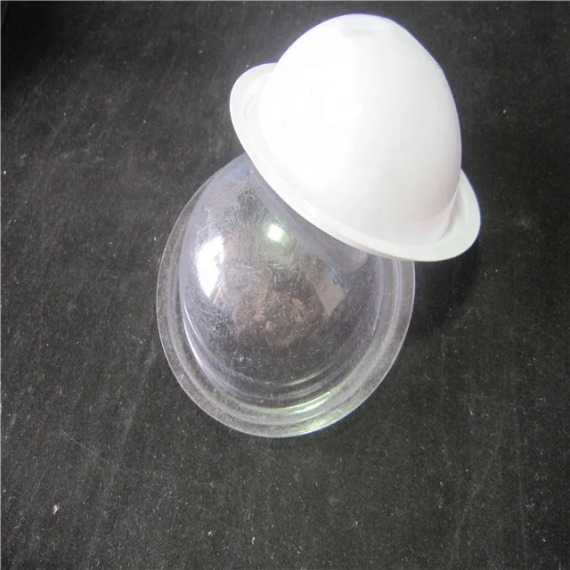 
clear round single block wax tart clamshell 