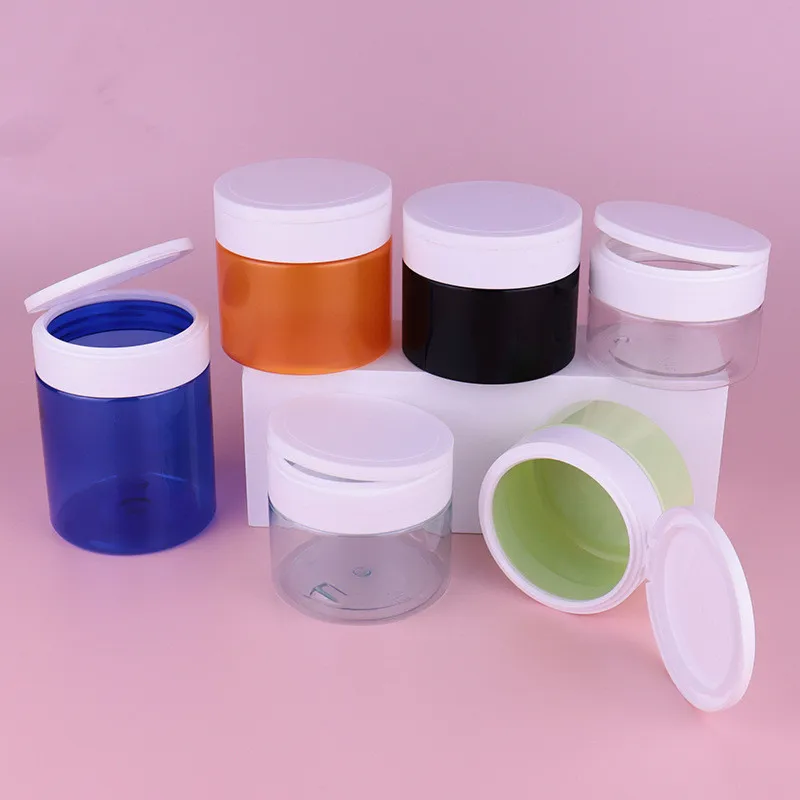 30g 50g 80g 100g 200g Empty PP Plastic Tooth Powder Jar with Big Sifter 2oz Hair Loose Tooth Powder Container with Flip Top Lid