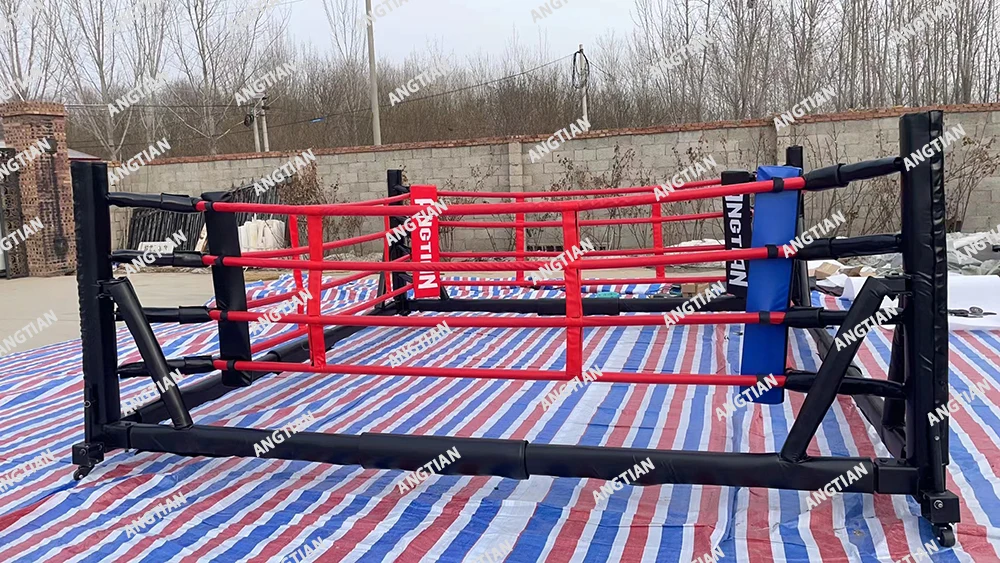 Angtian custom foldable boxing ring gyms sports equipment collapsible boxing ring daily training boxing for kids