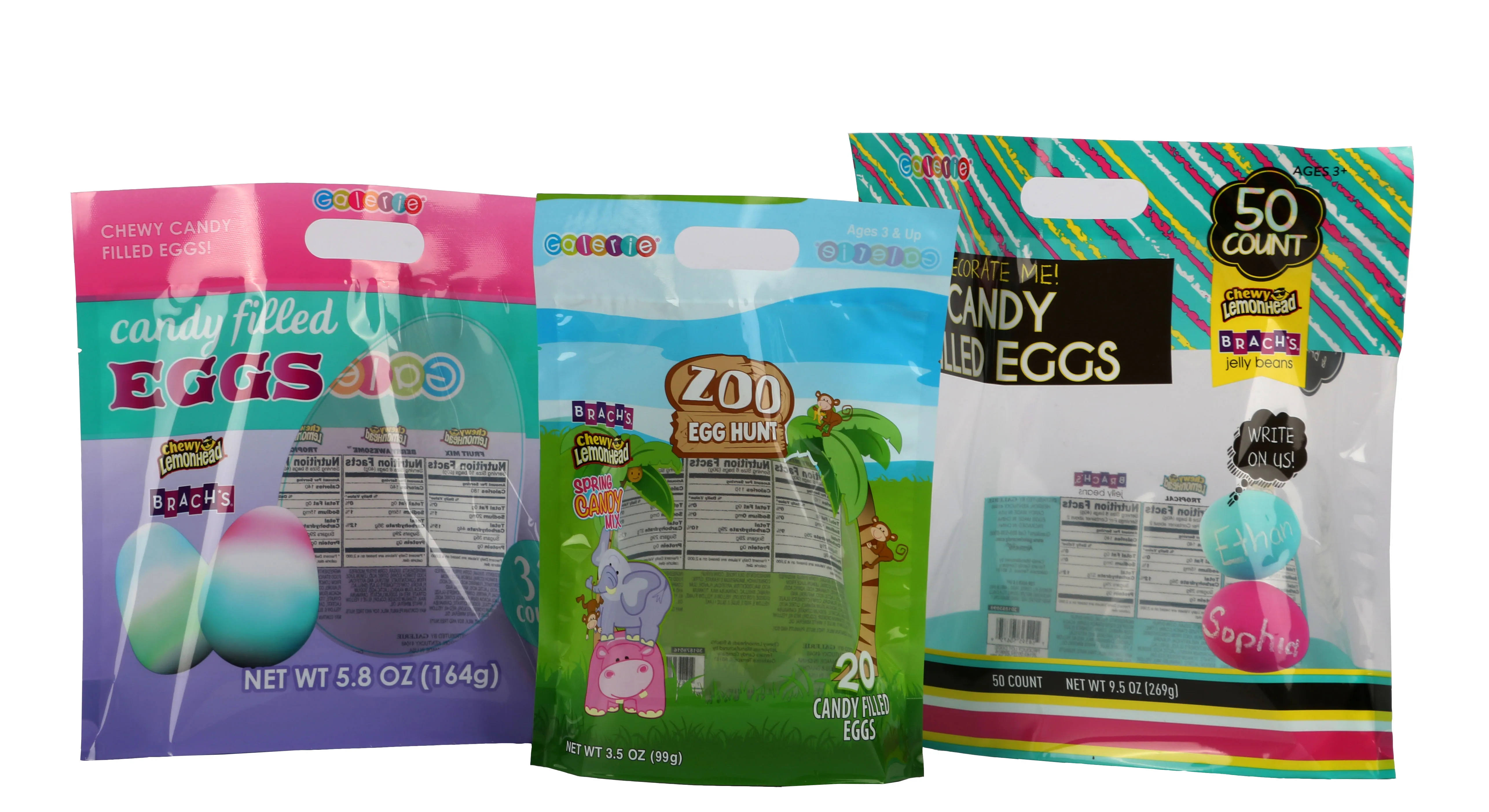 Custom Printed Plastic Composite Bag Children Candy Bag Stand Up Pouch Dried Food Packaging Bag