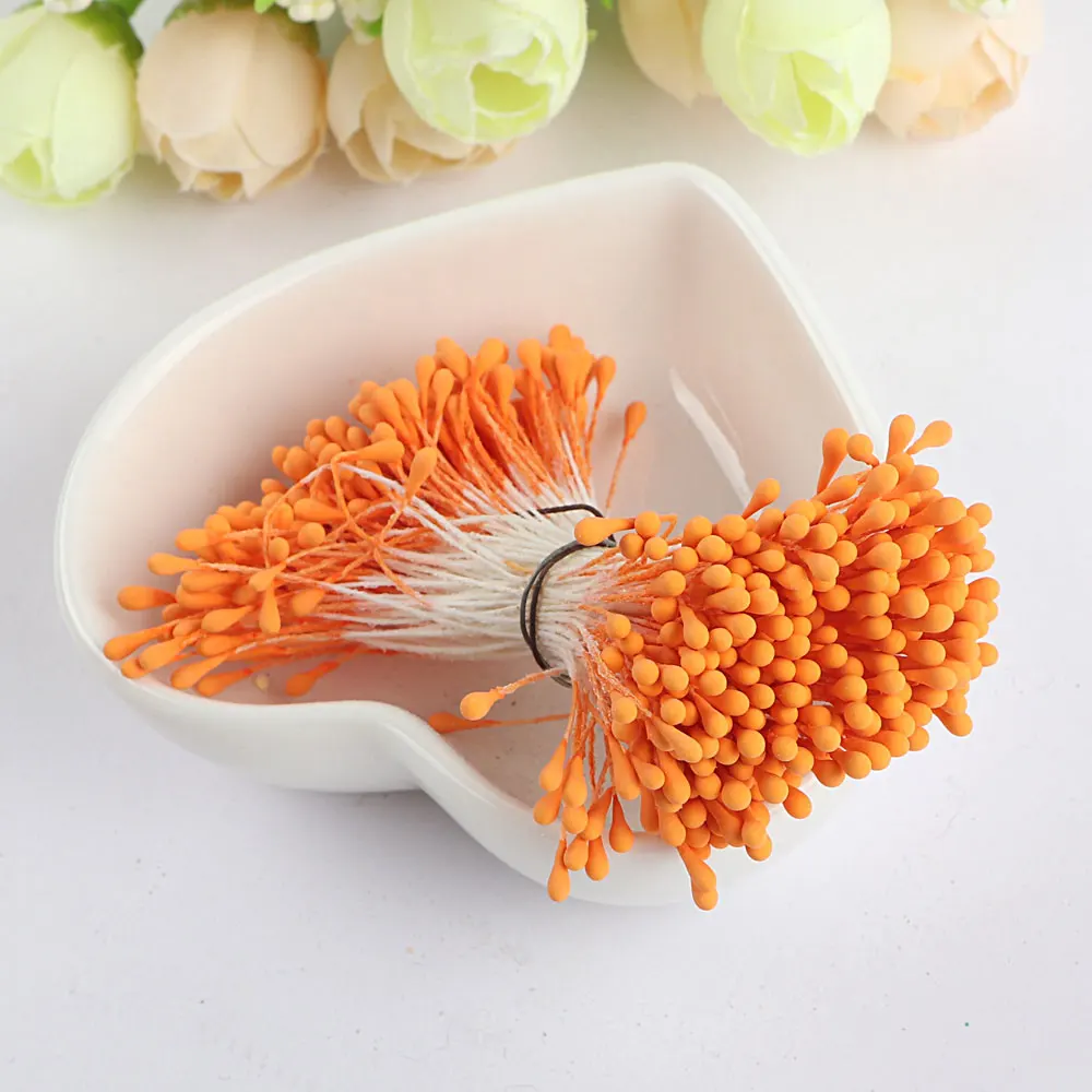DIY Wedding Party Home Cake Decoration Accessories stamen craft pistil Double Heads Artificial Flowers Matte Stamen