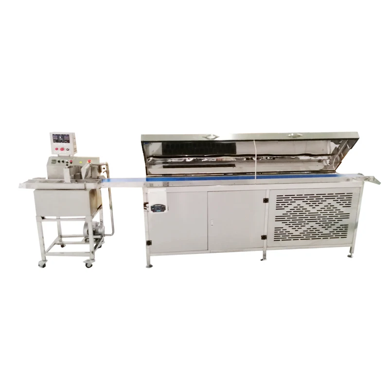 Papa best selling small chocolate enrobing machine for India/Small chocolate coating machine