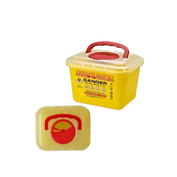 Одноразовый пластиковый контейнер для заточки, игольчатый контейнер для биологической опасности для медицинского использования