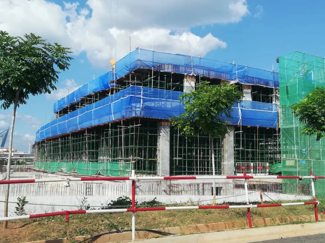 KK-SS-70-5K HDPE Heavy Duty Construction Safety Netting 1.83Meter X 5.1Meter Spider Shape Safety Net