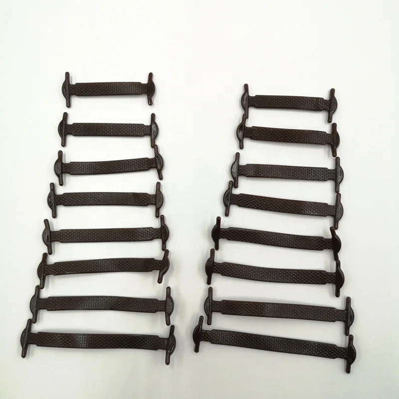 Mixed colors lazy non-slip elastic no tie silicone shoelaces for sneakers