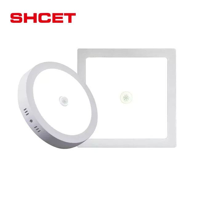 slim round surface mounted motion sensor 3d pir infrared human body sensor switch smart led panel light with sensor from SHCET