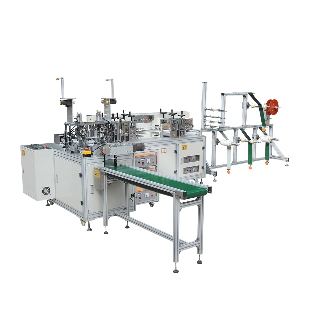 High speed flat double nose clip mask machine face surgical 3 ply mask making machine face mask production machines
