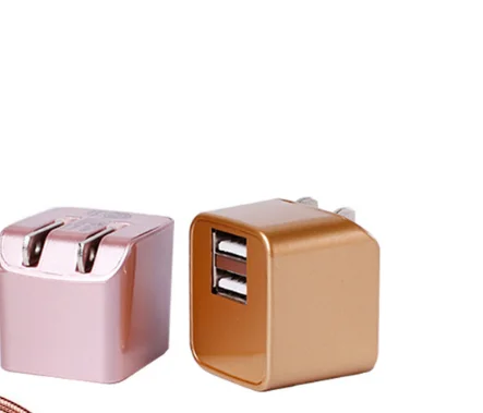 5V 2.1A Dual USB port  Mini Wall Charger Adapter with ETL  certification