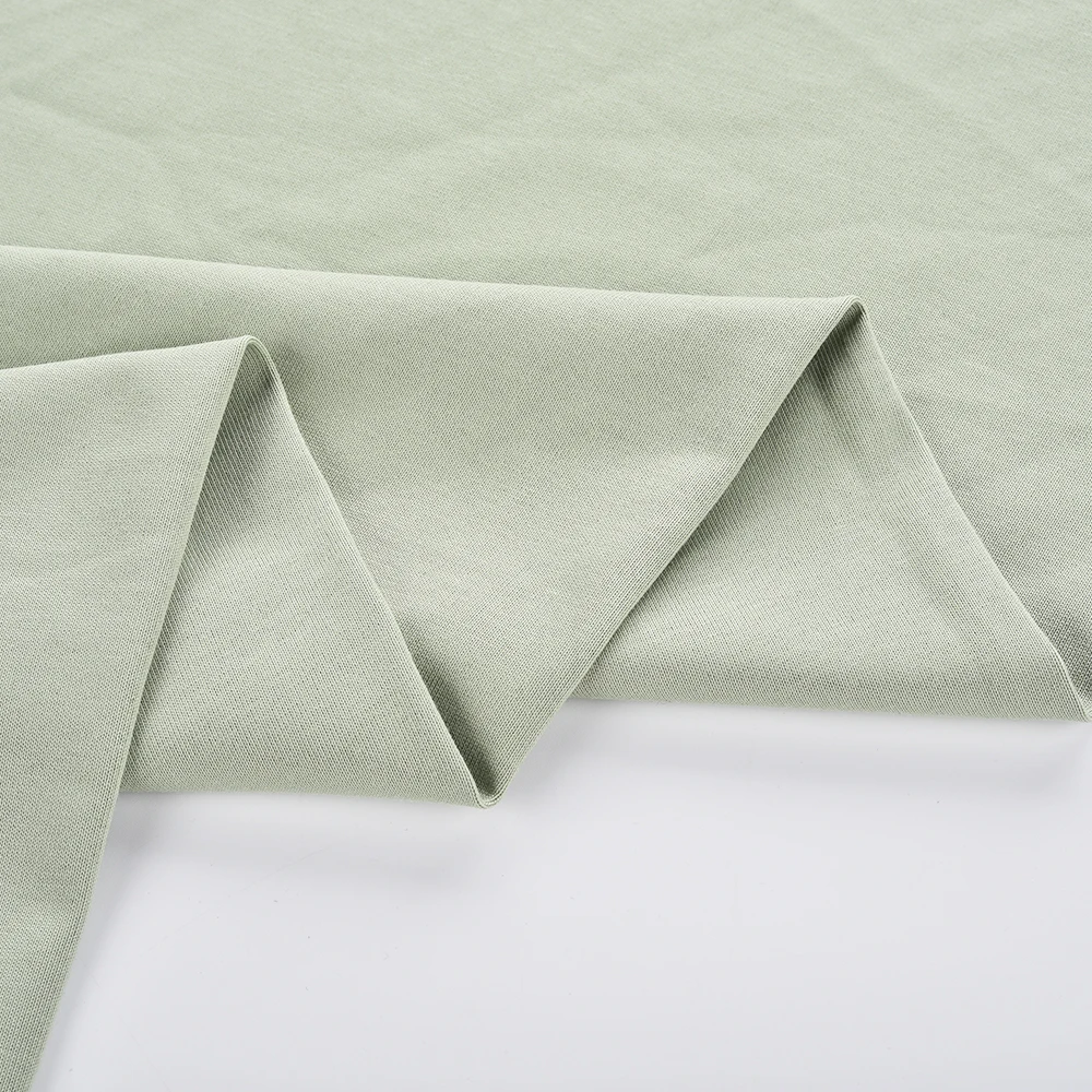 Oem Manufacturing Solid Color Antistatic T Shirt Fabric Stock Lot 65% Cotton 35% Polyester T-Shirt Fabric