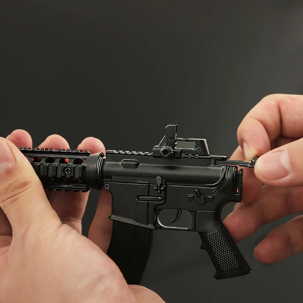 Сборная модель пистолета 28 см CS GO M4A4 Ar15 Ar18 черная 1:3 металлическая безопасный пистолет игрушка миниатюрная