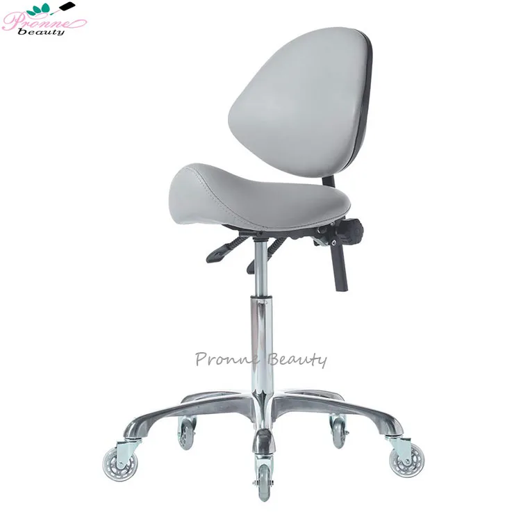 Ergonomic Dental Lab Salon Massage Studio Office Rolling Adjustable Saddle Stool Chair