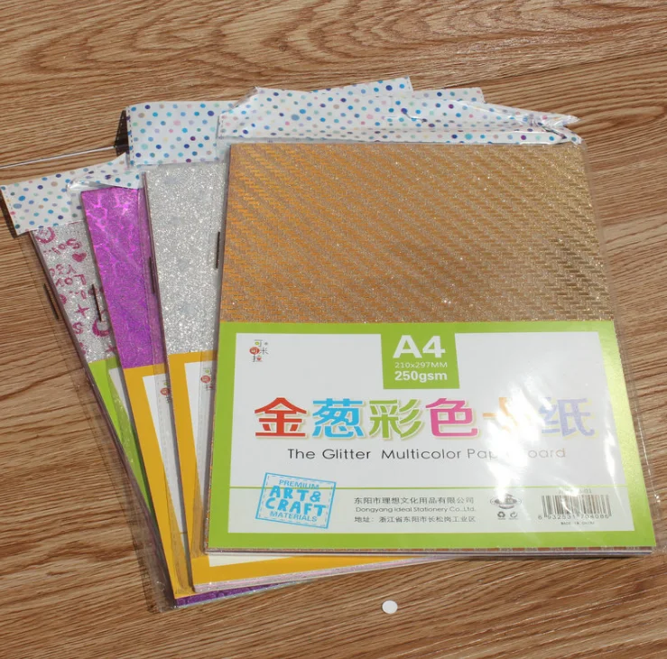 
colorful origami , glitter handmade craft paper for scrapbook craft ,children diy 