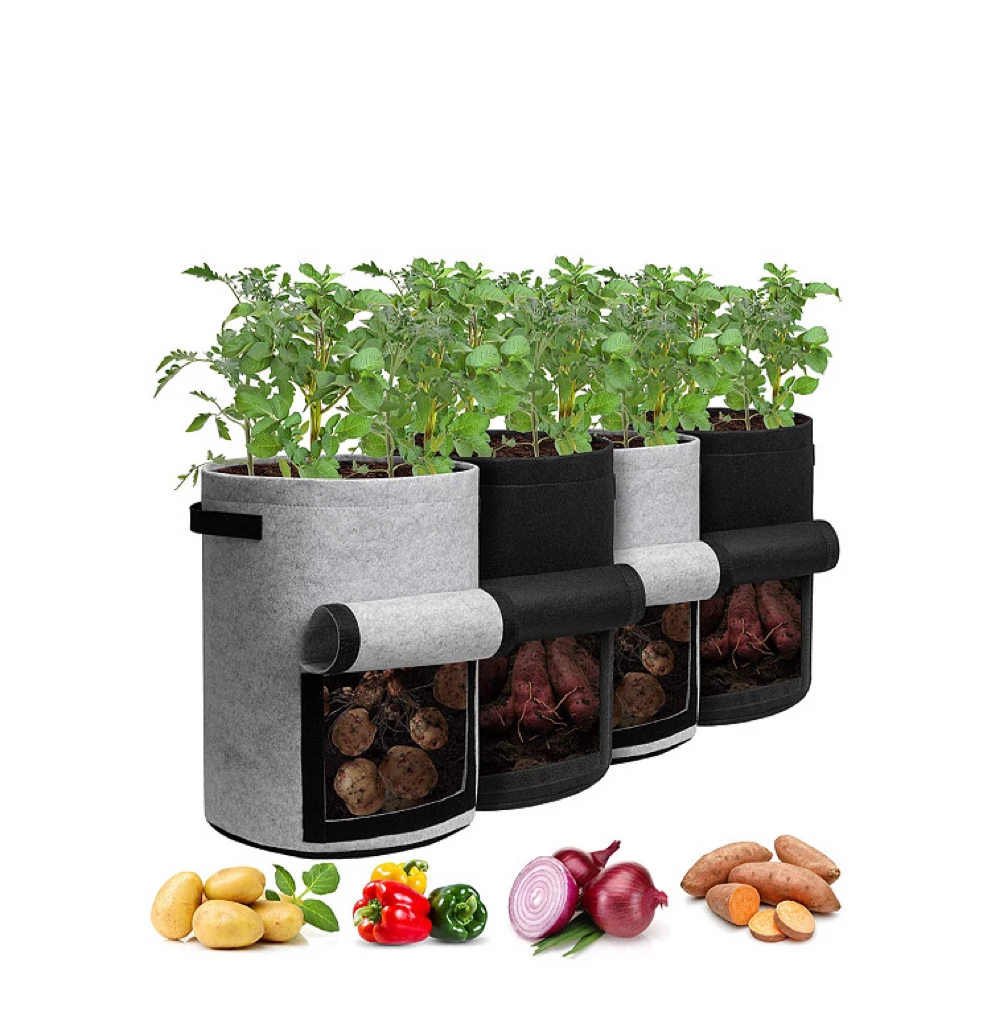 Potato tomato growing bag planting gallon bag Outdoor garden felt growing bag Potting garden Potato felt Fabric factory