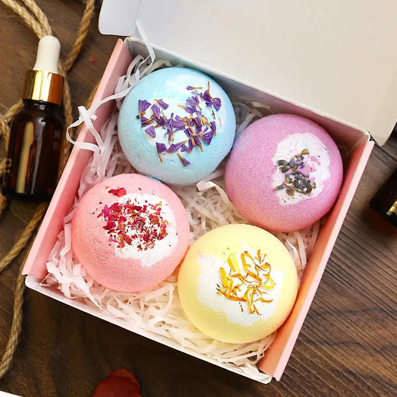 OEM Rich Bubble Bath Bombs Salt Balls for Relaxing Essential Oil Skin Care Fizzy Hemp Oil Bathbombs Relax SPA Shower Steamer