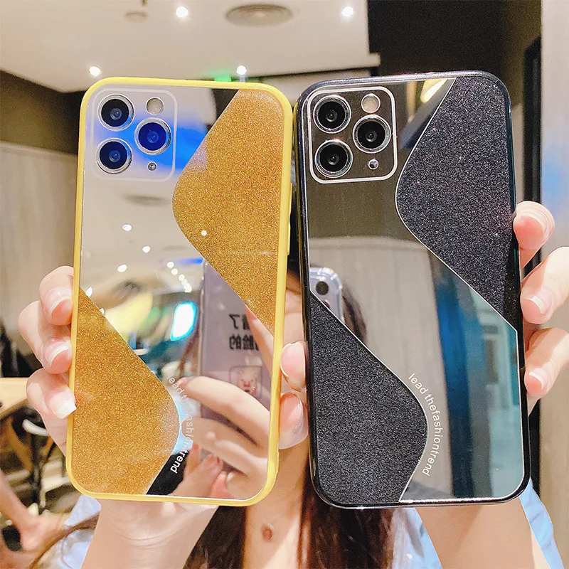 Новый зеркальный сетчатый красный подходит для iPhone11 Pro Max X / 7/8 защитный чехол 12mini Чехол