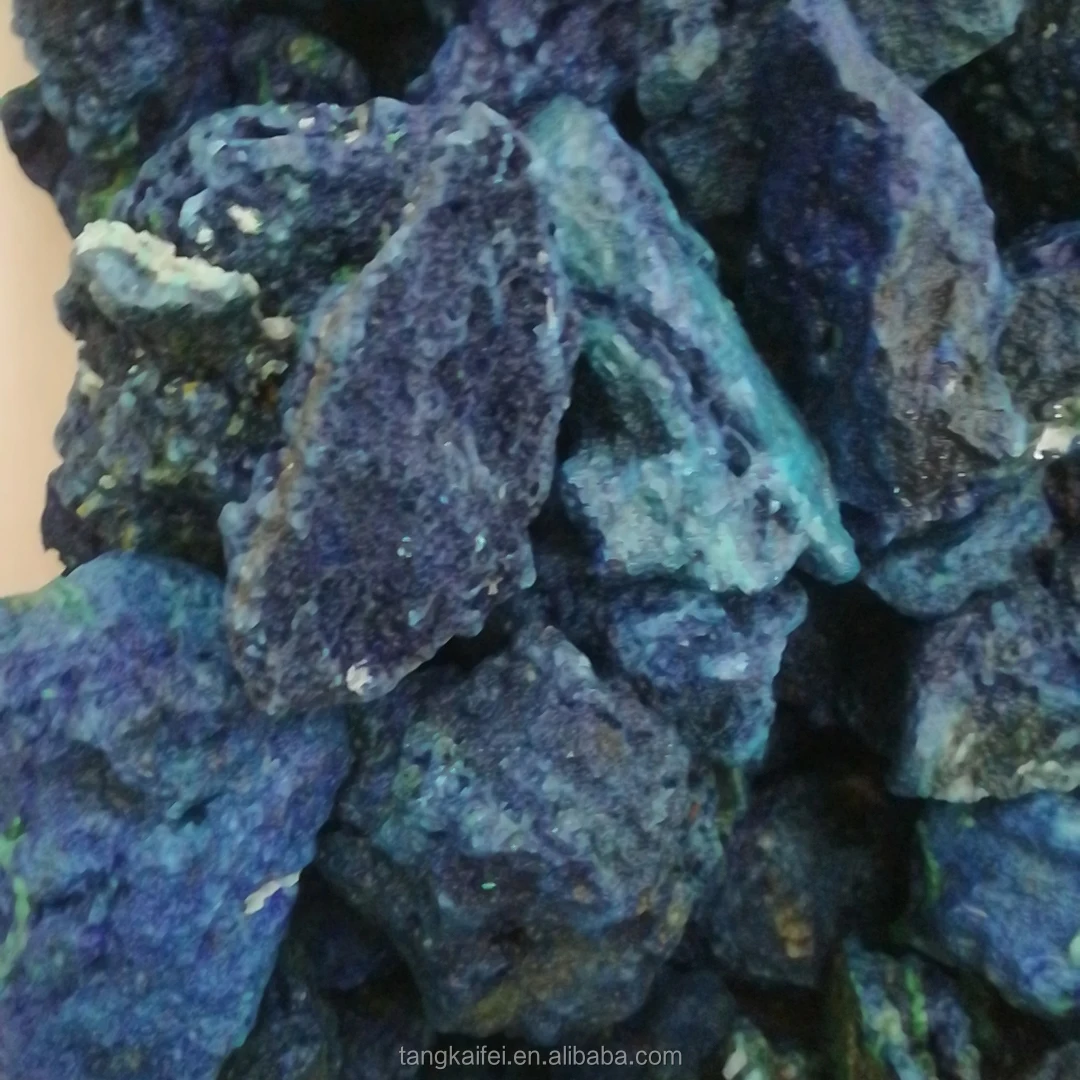 wholesale Natural Blue Azurite Mineral Specimens Ore Stone Malachite Crystal Rough Stone