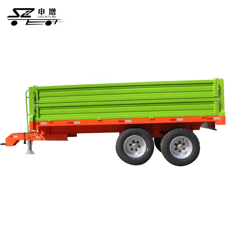 Heavy Duty Silage Trailer 4 Wheel Farm Tractor Tipper Trailer 10T