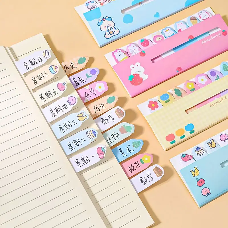 Cartoon animals series school student kids sticky notes pad memo pad stationery supplies customize
