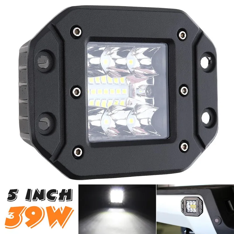5Inch 12V 24V Offroad Flush Mount LED Pods SUV Work Lamp Truck Tail Light For Auto Car 4x4