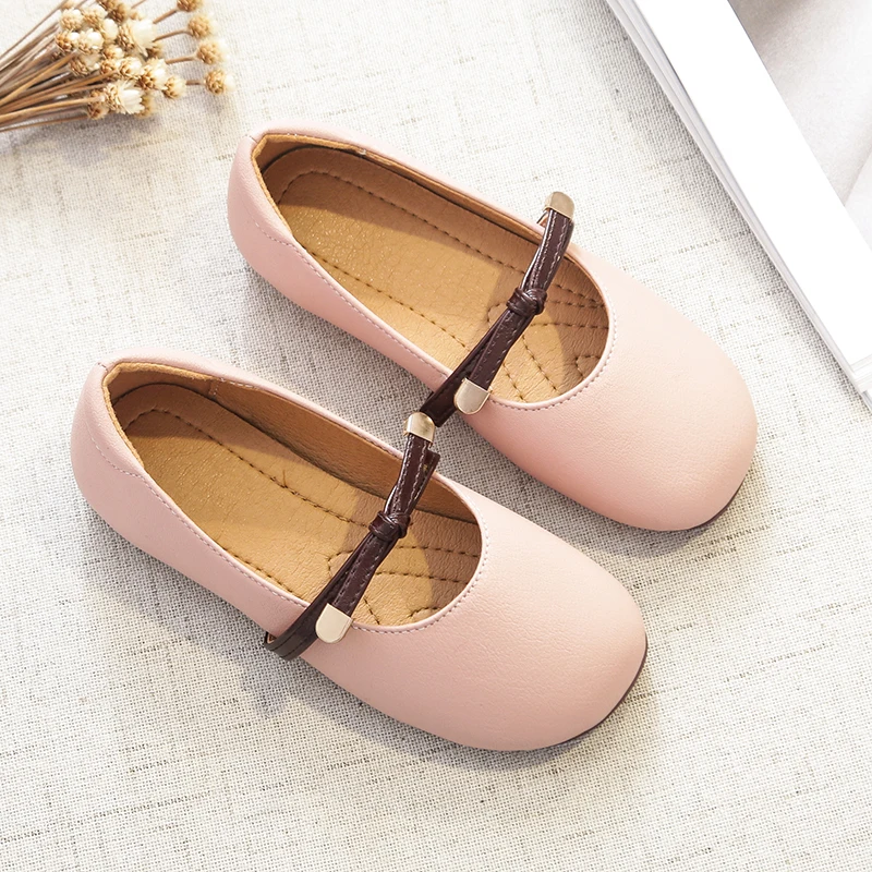Детская школьная повседневная обувь из коровьей спилковой кожи на мягкой подошве для девочек